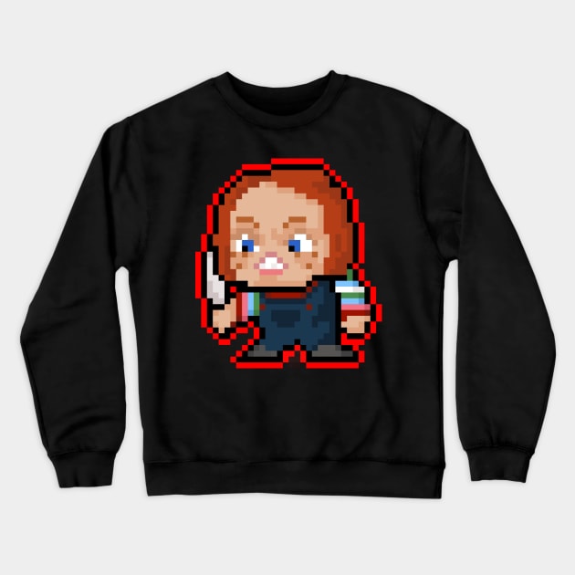 Pixel Chucky Crewneck Sweatshirt by RetroPixelWorld
